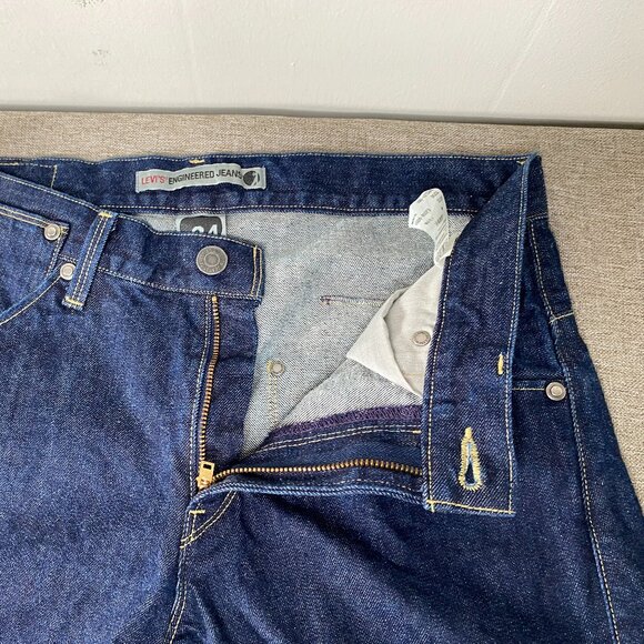 Levi's Engineered Jeans Men's 34 Button Fly Blue The Leg Twist Original 1999 VTG - Picture 5 of 16
